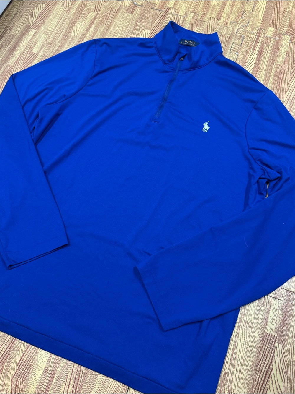 Polo Ralph Lauren Pullover Mens Large Blue 1/4 Zip Golf Performance Stretch